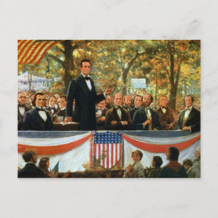 Abraham Lincoln and Stephen A. Douglas Postcard