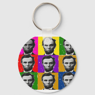Abraham Lincoln Art Gifts---Unique 9 Photos Key Ring