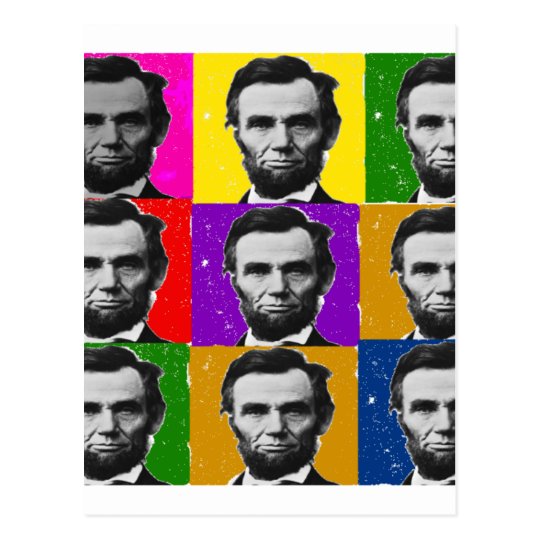 Abraham Lincoln Art Gifts---Unique 9 Photos Postcard
