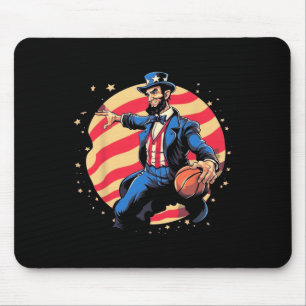 Abraham Lincoln Basketball Fans And Players  Mouse Mat