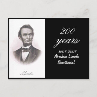 Abraham Lincoln Bicentennial Commemorative Postcard
