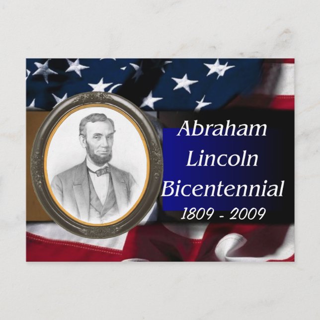Abraham Lincoln Bicentennial Commemorative Postcard (Front)