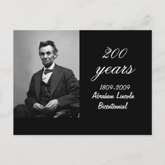 Abraham Lincoln Bicentennial Commemorative Postcard