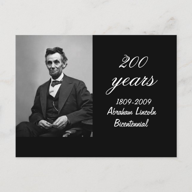 Abraham Lincoln Bicentennial Commemorative Postcard (Front)