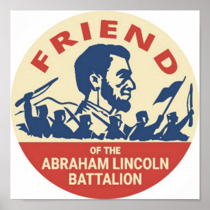 Abraham Lincoln Brigade Emblem Badge Poster