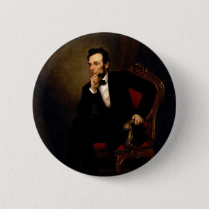 Abraham Lincoln by George Peter Alexander Healy 6 Cm Round Badge