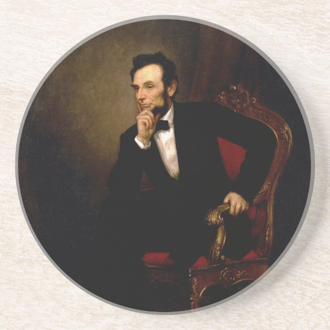 Abraham Lincoln by George Peter Alexander Healy Coaster (Front)