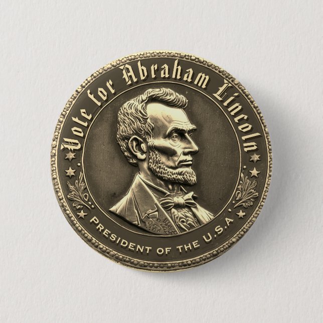 Abraham Lincoln Campaign Button (Front)