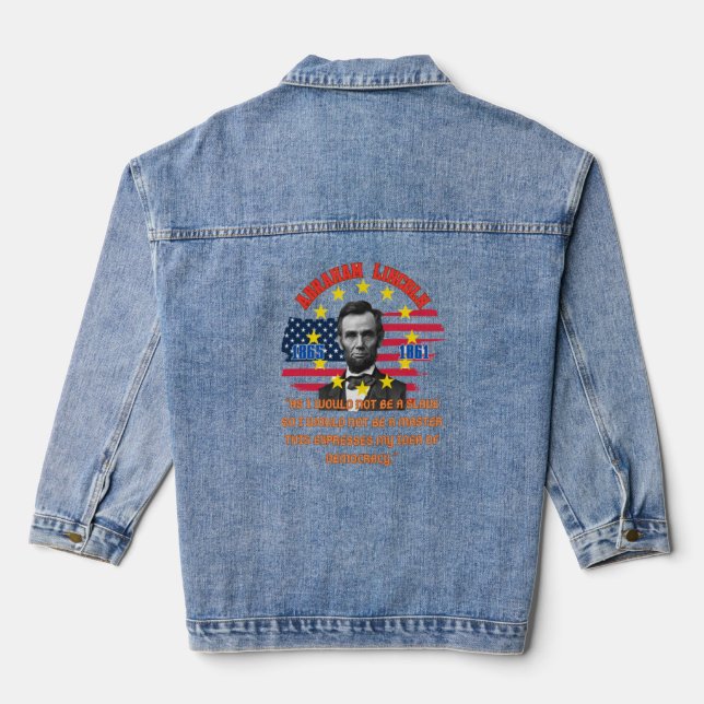 Abraham Lincoln Denim Jacket (Back)