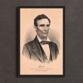 Abraham offers Lincoln Antique Print 1895 Sunday Herald 9 x 11.5