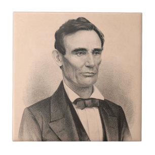 Abraham Lincoln Elected President 1860 Lithograph Tile