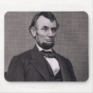 Abraham Lincoln, engraved from a photograph by Wil Mouse Mat