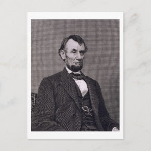 Abraham Lincoln, engraved from a photograph by Wil Postcard