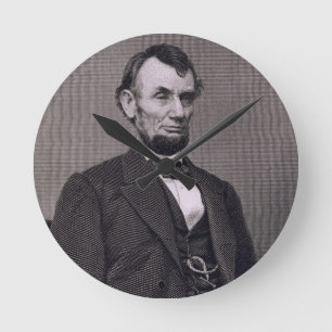 Abraham Lincoln, engraved from a photograph by Wil Round Clock