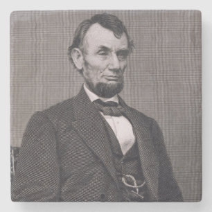 Abraham Lincoln, engraved from a photograph by Wil Stone Coaster
