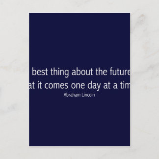 Abraham Lincoln Famous Quote, Motivational Postcard