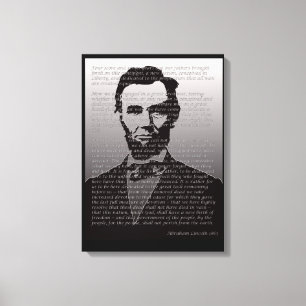 Abraham Lincoln Gettysburg Address Portrait Print