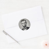 Abraham Lincoln Gettysburg Portrait Classic Round Sticker (Envelope)