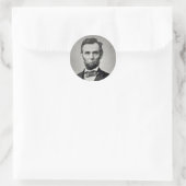 Abraham Lincoln Gettysburg Portrait Classic Round Sticker (Bag)