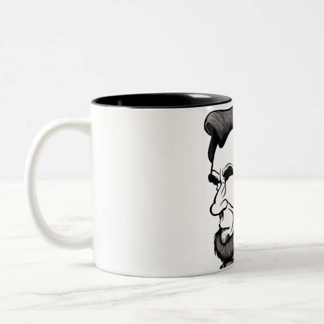 Abraham Lincoln Glass Two-Tone Coffee Mug (Left)