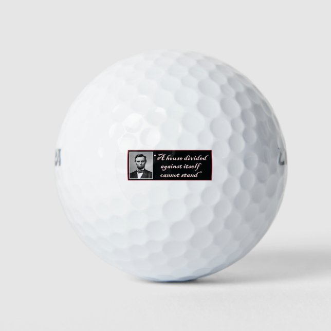 Abraham Lincoln Golf Balls (Front)