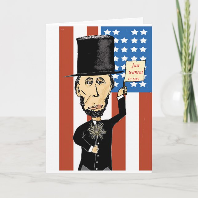 Abraham Lincoln Greeting Card (Front)