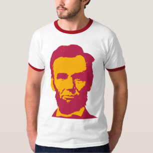 Abraham Lincoln in Orange & Red T-Shirt