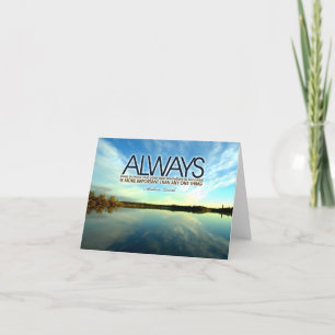 Abraham Lincoln Inspirational Quote "Always" Thank You Card
