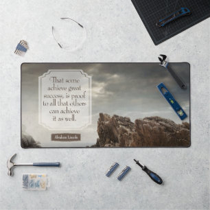 Abraham Lincoln Inspirational Quote "Success" Desk Mat