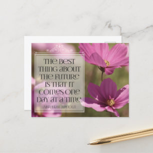 Abraham Lincoln Inspirational Quote "The future" Postcard