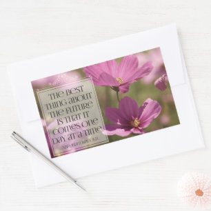 Abraham Lincoln Inspirational Quote "The future" Rectangular Sticker