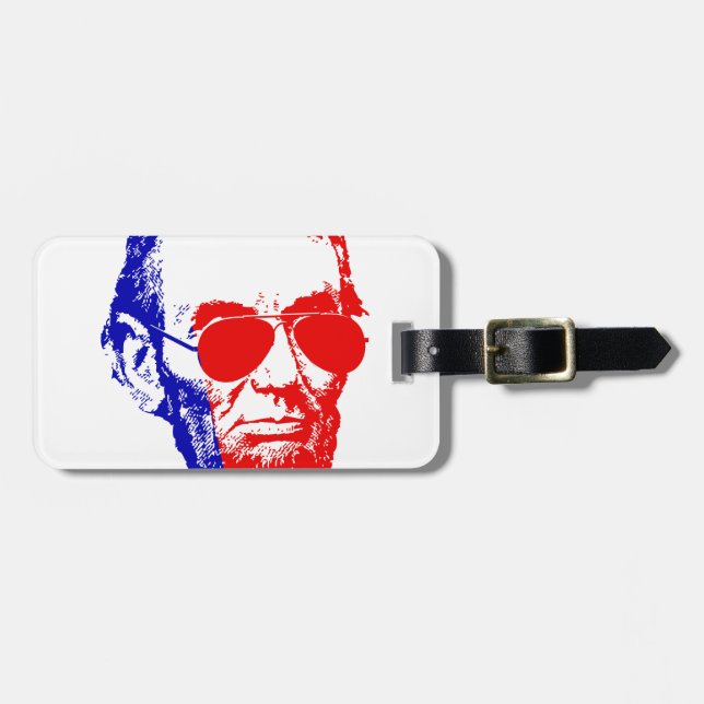 abraham lincoln luggage tag (Front Horizontal)