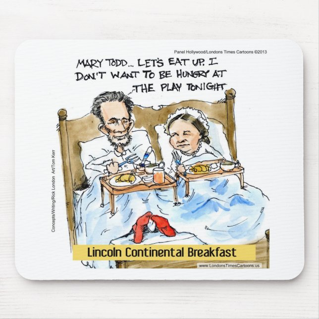 Abraham Lincoln & Mary Todd Breakfast In Bed Mouse Mat (Front)