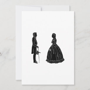 abraham lincoln mary todd lincoln silhouette announcement