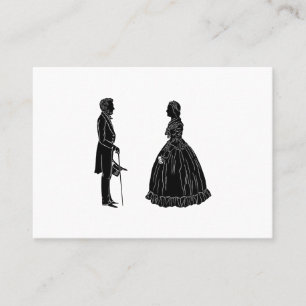 abraham lincoln mary todd lincoln silhouette ballo place card