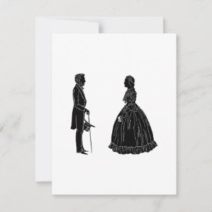 abraham lincoln mary todd lincoln silhouette card