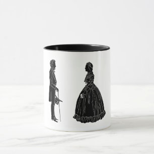 abraham lincoln mary todd lincoln silhouette mug