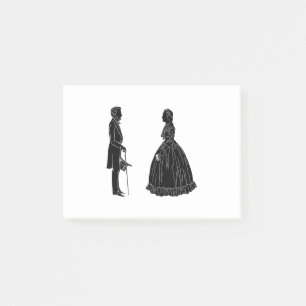 abraham lincoln mary todd lincoln silhouette post-it notes