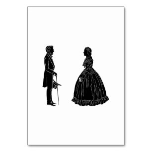 abraham lincoln mary todd lincoln silhouette table number