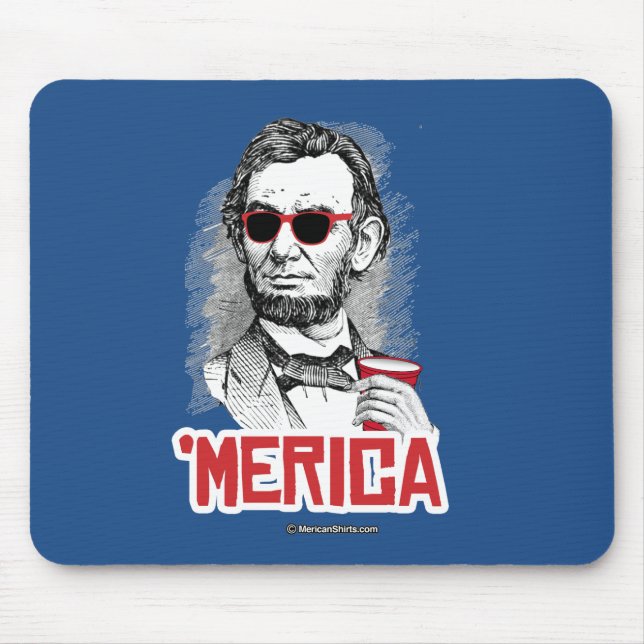 Abraham Lincoln 'Merican Party Mouse Mat (Front)