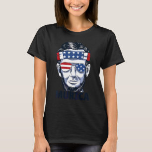 Abraham Lincoln Murica Usa 4th Of July Patriotic T-Shirt