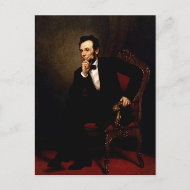 Abraham Lincoln Official White House Portrait Postcard (Front)