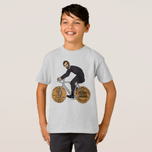 Abraham Lincoln On A Bike With Penny Wheels T-Shirt