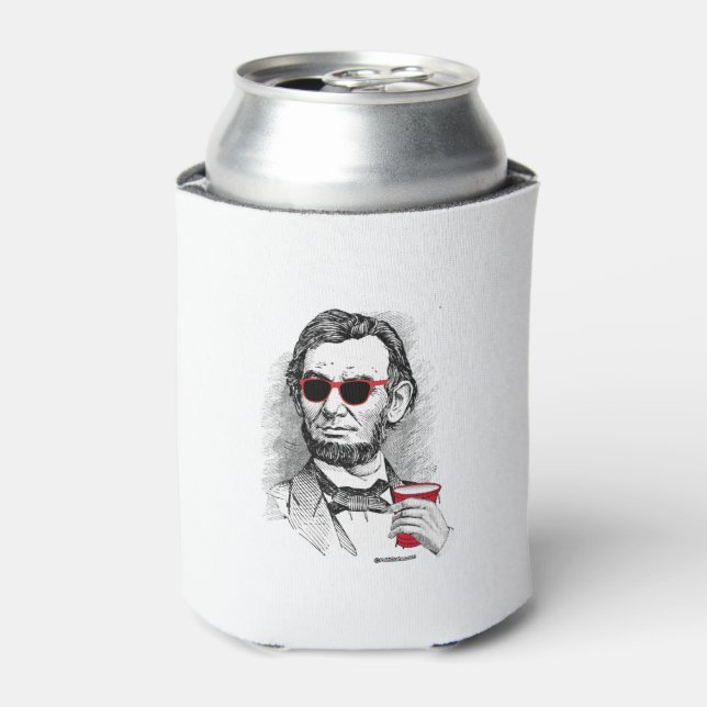 Abraham Lincoln Party Animal Can Cooler (Can Front)