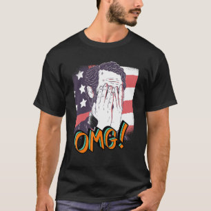 Abraham Lincoln Patriotism Oh My God OMG Pop Art T-Shirt