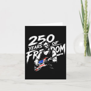 Abraham Lincoln Playing Guitar 4th July 250th Card