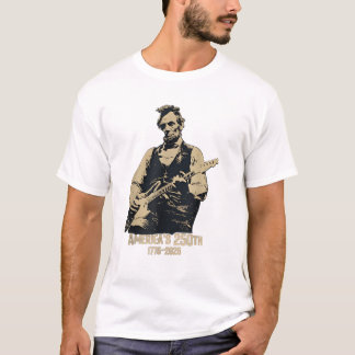 Abraham Lincoln Playing Guitar 4th July 250th  T-Shirt