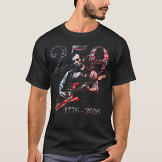 Abraham Lincoln Playing Guitar 4Th July 250Th T-Shirt