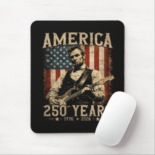 Abraham Lincoln Playing Guitar 4th July Mouse Mat