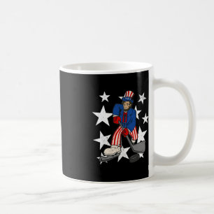 Abraham Lincoln Playing Hockey Fun 4th of July Hoc Coffee Mug
